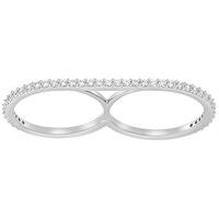 Swarovski Vittore Double Ring, White White Rhodium-plated