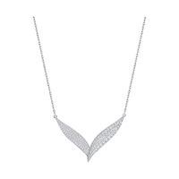 swarovski fortunately necklace white rhodium plated