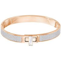 swarovski gave bangle white white rose gold plated