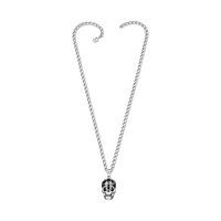 swarovski n the skull pendant teal rhodium plated