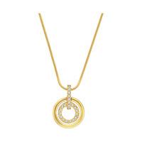 Swarovski Circle Pendant White Gold-plated