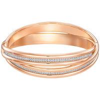 swarovski further bangle white rose gold plated