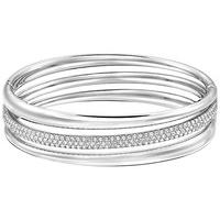 swarovski exact bangle white rhodium plated