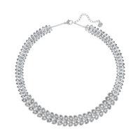 Swarovski Baron All-Around Necklace Teal Rhodium-plated