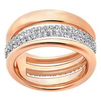 Swarovski Exact Ring White Rose gold-plated