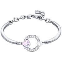 swarovski geometric bangle light multi rhodium plated