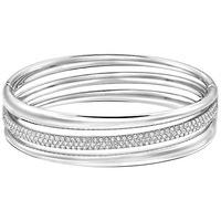 swarovski exact bangle white rhodium plated