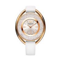 Swarovski Crystalline Oval White Tone Watch White Rose gold-plated