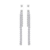 Swarovski Subtle Pierced Earring Jackets White Rhodium-plated