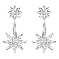 swarovski fizzy pierced earring jackets white rhodium plated