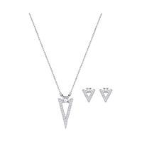 Swarovski Funk Set White Rhodium-plated