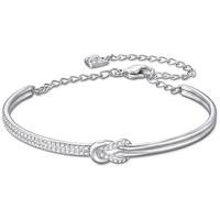 swarovski voile bangle white rhodium plated