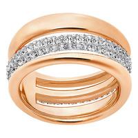 swarovski exact ring white rose gold plated