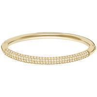 Swarovski Stone Mini Bangle Brown Gold-plated