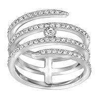 Swarovski Creativity Coiled Ring White Rhodium-plated