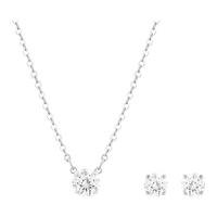 Swarovski Attract Set White Rhodium-plated