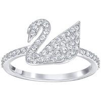 Swarovski Iconic Swan Ring White Rhodium-plated