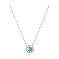 swarovski forever birthstone necklace august green rhodium plated