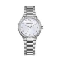 swarovski city mini watch mother of pearl white stainless steel
