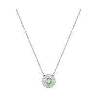 Swarovski Forever Birthstone Necklace, October Green Rhodium-plated