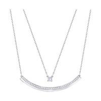 swarovski fresh necklace white rhodium plated