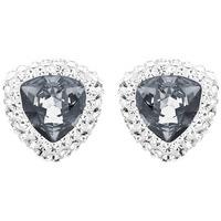 Swarovski Begin Stud Pierced Earrings Gray