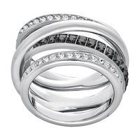 Swarovski Dynamic Ring Gray Rhodium-plated