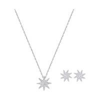 swarovski fizzy set white rhodium plated