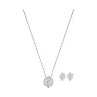 swarovski favor set white rhodium plated