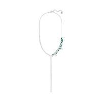 Swarovski Garden Necklace, Medium, Green White Rhodium-plated