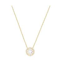 Swarovski Sparkling Dance Round Necklace, White White Gold-plated