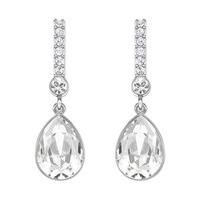 Swarovski Attention Pierced Earrings White Rhodium-plated