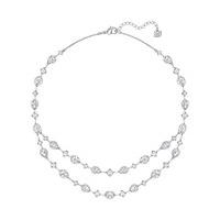 swarovski folk all around necklace white rhodium plated