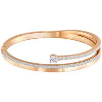 swarovski fresh bangle white rose gold plated