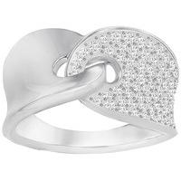 swarovski guardian ring white white rhodium plated