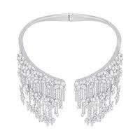 swarovski gardenia necklace white white rhodium plated