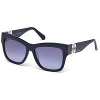 swarovski sunglasses dark blue sk0141 98w