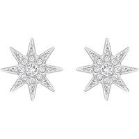swarovski fizzy pierced earrings white rhodium plated