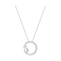 swarovski graceful necklace white white rhodium plated