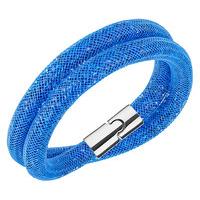 Swarovski Stardust Capri Blue Double Bracelet Blue Rhodium-plated