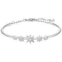 swarovski fizzy bangle white rhodium plated