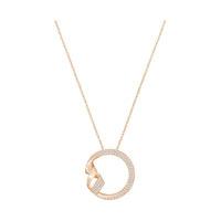 swarovski ss graceful necklace rose gold plated