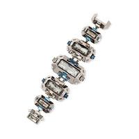 Swarovski Cristaux Deco Large Bracelet, ruthenium plating White Rhodium-plated