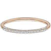 Swarovski Domino Bangle White Rose gold-plated