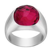 Swarovski Dot Ring Red Rhodium-plated