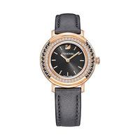 swarovski playful lady watch gray teal rose gold plated