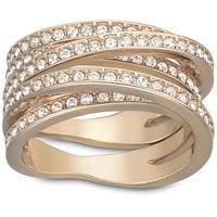 Swarovski Spiral Ring White Rose gold-plated