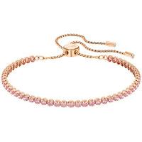 Swarovski Subtle Bracelet, Pink Pink Rose gold-plated