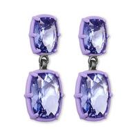 Swarovski Jewel-y McHue-y Drop Pierced Earrings, purple matt varnish Violet Rhodium-plated