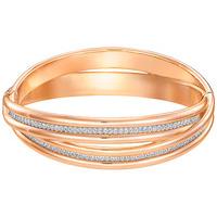 swarovski further bangle white rose gold plated